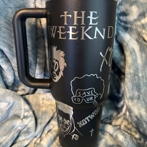 40oz engraved Black The Weeknd Travel Mug